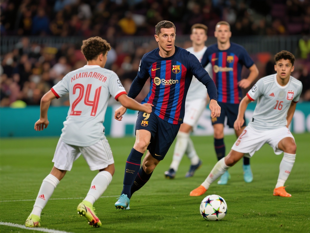 当然，莱万的成功离不开团队的支持。在巴塞